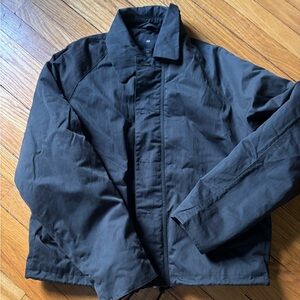 H&M Dark Gray Relaxed Fit Cropped Jacket